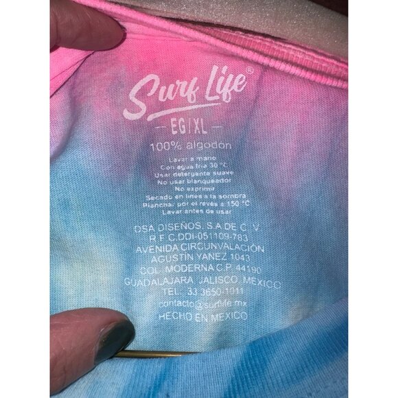NWT Surf Life Tie-Dye Los Cabos Mexico T-Shirt XL 100% Cotton Skater Surfer - Picture 3 of 8